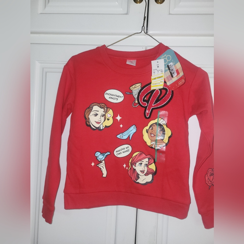 Disney Red Sweatshirt with Cartoon Design